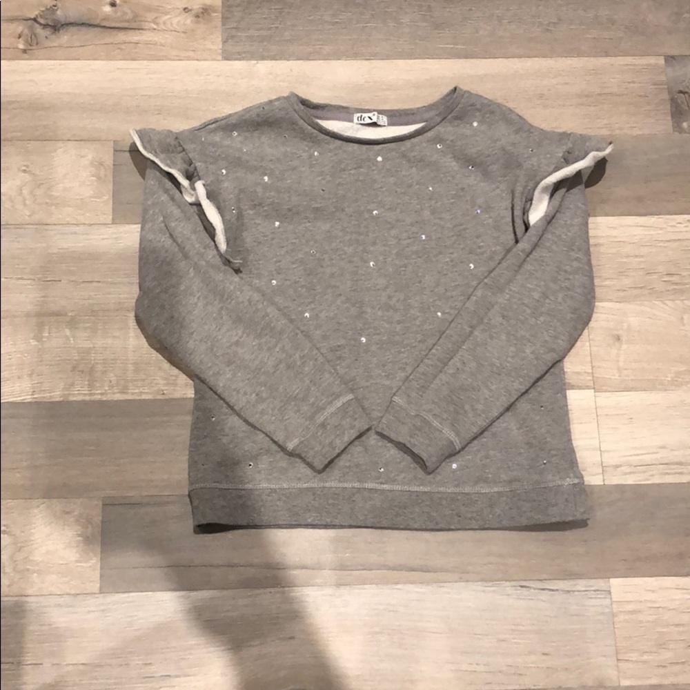 Girls ruffle sleeve sweater